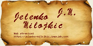 Jelenko Milojkić vizit kartica